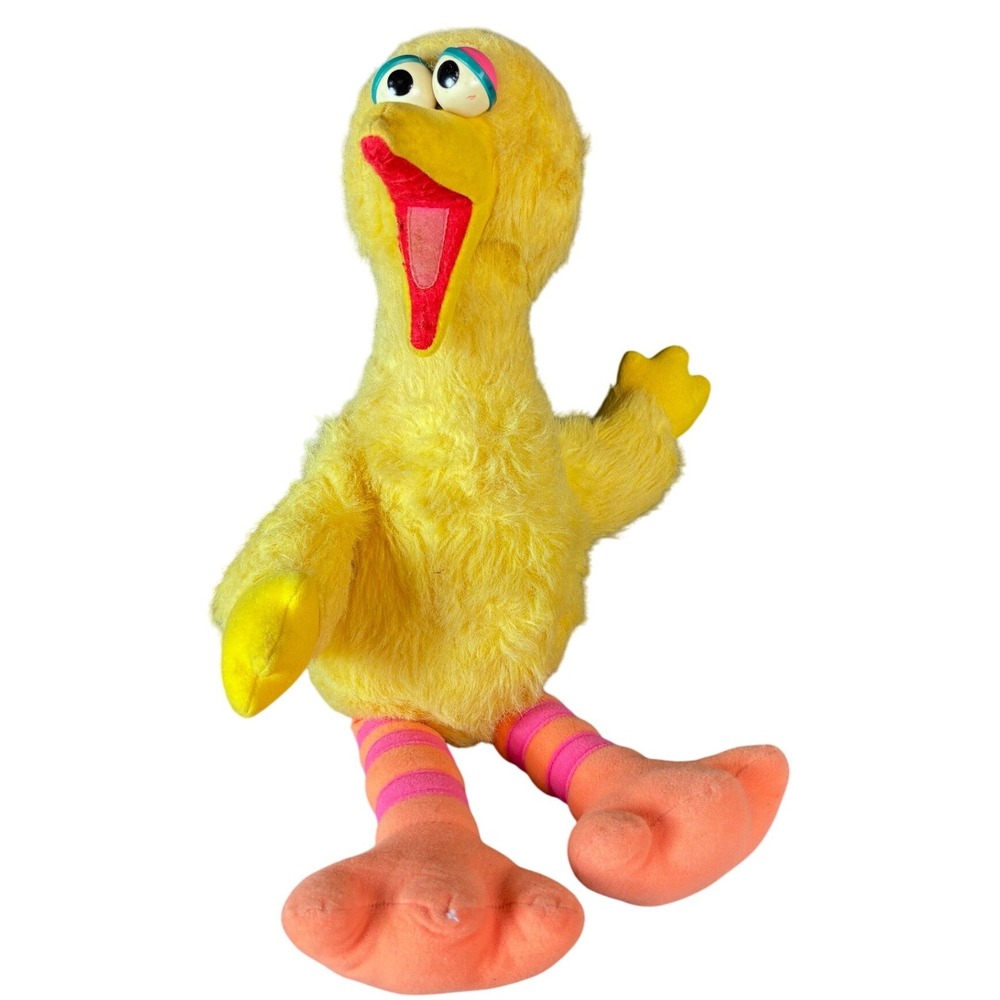 Playskool Sesame Street Talking Big Bird Plush 1986 Yellow Toy 22" not working